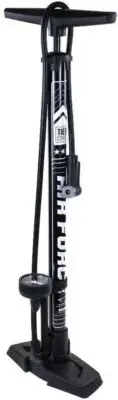 Serfas FP-T1 Air Force Tier One Bicycle Floor Pump with Gauge (Black/White)