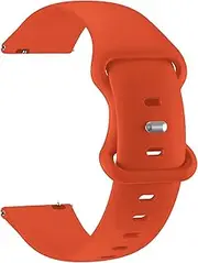 [ONE ECHELON] Quick Release Watch Band Compatible With Armani Exchange Drexler Axt2006 Silicone Pin & Tuck Replacement Strap (Orange)