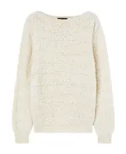 Ship collar sweater XS White