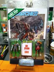 McFarlane Page Punchers: SHE-SPAWN/CURSE 3" Figures + #12 SCORCHED Comic w/Stand
