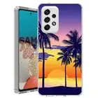 For Samsung Galaxy A23 5g A52 A53 TPU Case Cover+Glass(Palm on Sunset)