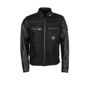 Winston Canvas Cotton Leather Jacket Black Black