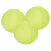 3Pcs 12 Inch Light Green Paper Lanterns Decorative Round Hanging Ball Lantern