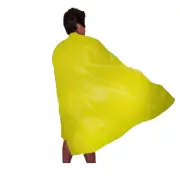 ADULT CAPE Costume Cloak Halloween Fancy Dress Coat Jacket Superhero Book Week - Yellow
