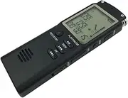 KOMBIUDA 8Gb Professional Digital High Fidelity Audio Recorder with Built in Microphone Display Player Function Portable Design Black