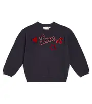 [Bonpoint] Bonpoint Talya patch-appliqué cotton sweatshirt Y 14 blue