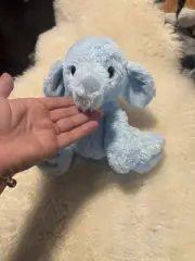 Aurora Elephant 11” Blue Stuffed Animal Soft Plush Baby Super Cute New NWT Toy