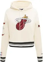 Pro Standard Women's NBA Miami Heat Retro Classics Cropped Pullover Hoodie