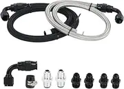 25Inch 6AN Power Steering Hose Kit Power Steering Pump Hose Kit Compatible with Chevy C10 LS Swap Connects GM Type 2