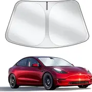 Front Windshield Car Sunshade Designed for Tesla Model 3,Car Windscreen Sun Shade Cover for Front Window Heat Insulation Protection & Car Interior Accessories Cooler