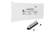 VoltX 12V 100Ah Blade Lithium Battery + Bus Bar M8 Power Distribution Terminal Block (6 GANG 300A Black)