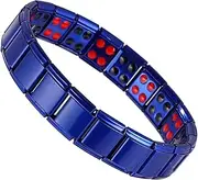 PERSELOSO 1pc Magnetic Therapy Bracelet for Men Durable Stainless Steel Bangle Fashionable Health Jewelry present for Birthdays Anniversaries and Holidays Blue