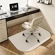 Desktop bar, Office Chair Base, Computer Desktop Desktop, tapecling Rolling Chair, Hard -Floor Protective rugWhite,120 * 160cm