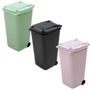 3 Pcs Desktop Trash Can Pen Holder Waste Bin Tiny Trashcan Office