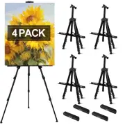4 Pack Art Painting Display Easel Stands,Portable Adjustable Aluminum Metal T...