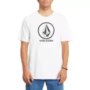 VOLCOM Men's S/S T-Shirt CRISP STONE - WHT - Large - NWT
