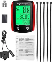 Wired Bike Computer LED Digital Bicycle Speedometer Touchscreen Cycling Computer Waterproof with Backlight for Mountain Road Bike