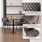 Bar Stool Set of 2, 26 inch, 360° Swivel Counter Barstool with Backrest