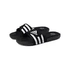ADIDAS ADISSAGE Slides Size 10 Black with White Stripes Massage Pins NWB