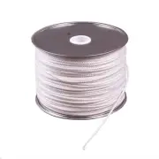 Diamond Braid Low Stretch Polyester Cord Rope White, 1/8" Diameter, 1000 ft Reel