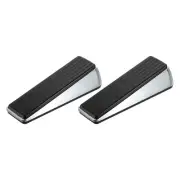 2 Pcs 1.3" Door Stopper for Bottom Door Stop Wedge Non-Slip Zinc Silver