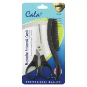 Cala Mustache Scissors & Comb