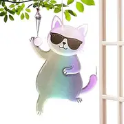 Cat Sun Catcher for Window, Pet Hangable Decor, Acrylic Decoration Colorful Wall Art for Living Room Kitchen Garden Window Panels