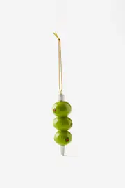 Typo - Resin Christmas Ornament - Green olives