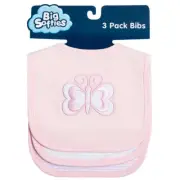 NEW Big Softies Applique & Printed Bibs (3 pack) - Pink