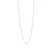 9kt Yellow Gold Silver Infused Chain And Ball Necklace 45cm