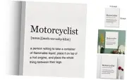 LEXSIVO Motorcyclist Definition Print Canvas Wall Art Home Office Decor Modern
