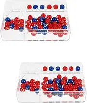 Vaguelly 2 Sets Party Toys Printed -Pong Balls Bingo Pong Balls Raffle Balls Replacement Game Balls Raffle Collection Ball Raffle Drawing Ball Lucky Number Picking Machine Plastic