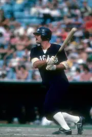 Richie Zisk Chicago White Sox swings and watches the flight of his- Old Photo 4