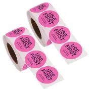 1000pcs Use First Stickers 1.5 Inch Inventory Control Labels, Pink