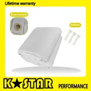 White Canvas Tarp Tarpaulin 500cmx500cm Water Sun Proof Washable Boat Car Cover