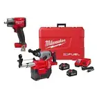 Milwaukee SDS-Plus Rotary Hammer 1" 18V w/ Dust Extractor Kit + Impact Wrench