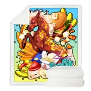 Cool Rudicorn Salty Junk Food Throw Blanket