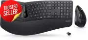 Periduo-605 Wireless Ergonomic Split Keyboard Vertical Mouse Combo Adjustable