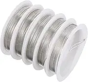 OHPHCALL 5 Rolls Jewelry Shaped Copper Wire Jewelry Wrapping Wire Aluminum Wire 18 Gauge Wire Jewelry Shaping Copper Wire Labret Jewelry Copper Wire for Jewelry Making Floral Wire Manual