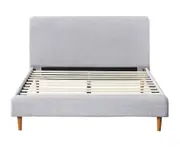 Bendigo Upholstered Bed Frame Light Grey (Single King Single Double Queen King)