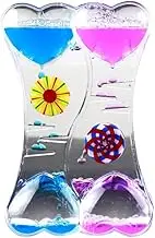 Liquid Motion Timer,Funny Sensory Toy for Relaxation,Floating Color Lava Lamp Timer,Color Lava Lamp, Incredibly Effective Calming Stress Relief Hourglass Toy for Kids and Adults