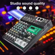 7 Channel Studio Audio Mixer Live Sound Mixing Console W/ Reverb Delay Effects