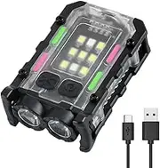 LED Mini Keychain Flashlight Power Display High Bright Flashlight 400mAh Portable Keychain Light for Camping Fishing Walking