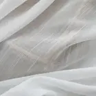 Modern White Sheer Voile Curtain Room Vertical Stripe Window Tulle Curtains