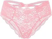 [Generic] Maternity Lingerie Sexy Lingerie Brief 1PC Panty Lace Floral Plus Sexy Crotchless Thong Women Underwear Vintage Lingerie Large (#A-Pink, S)