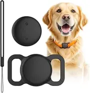 Luqixcey Tracker Dog Cat GPS Tracker Dog Without Subscription No GPS Device for Monitoring Works with Find My (iOS Only) (Black)