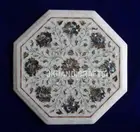 3'x3' Marble Dining Table Top Side Table Paua Shell Inlay Interior Home Decor