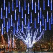 Christmas Meteor Shower Lights Outdoor - 11.8 Inch 10 Tubes 240 LED Snow Fall...