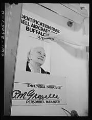 Buffalo, New York. Mabel Goodwin, forty-five, poses for an identification