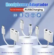 iPhone Jack to 3.5mm Splitter 2in1 USB Type C Adapter to AUX Headphone & Charger